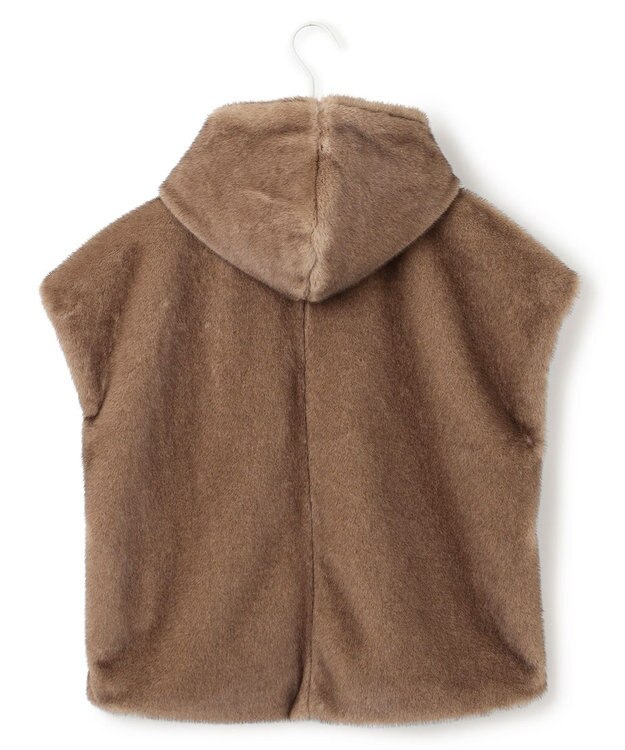 ICB 【洗える】ミンクライクファー フーディジレ コート モカ