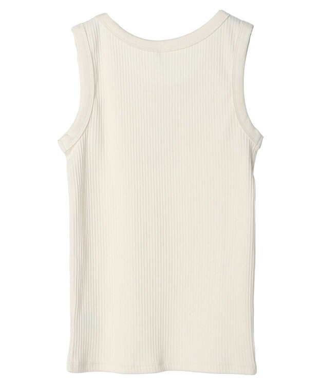 AMERICAN HOLIC 抗菌防臭針抜きリブタンクトップ Ivory