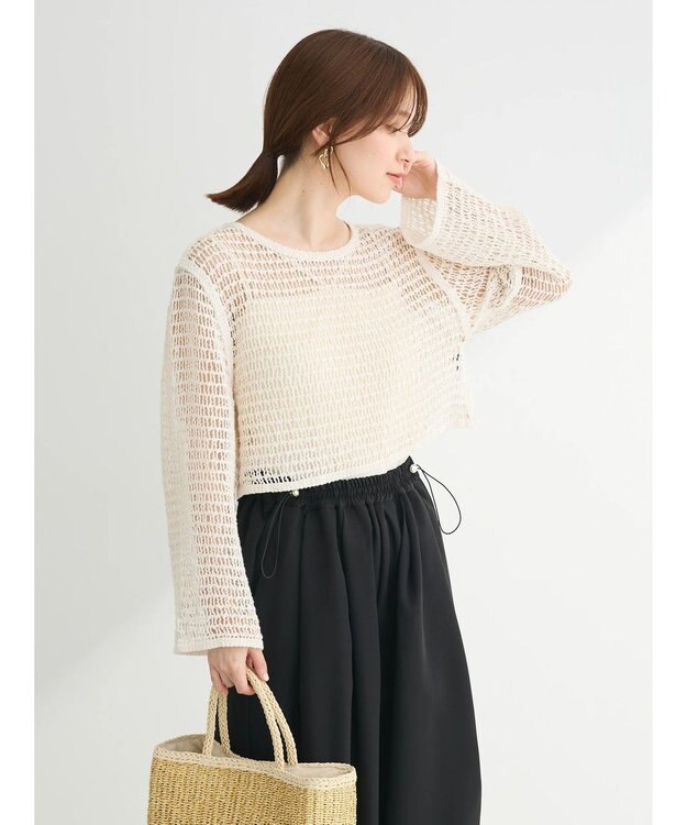 Green Parks ・ＳＵＧＡＲ　ＳＰＯＯＮ　クロシェロングスリーブ Ivory