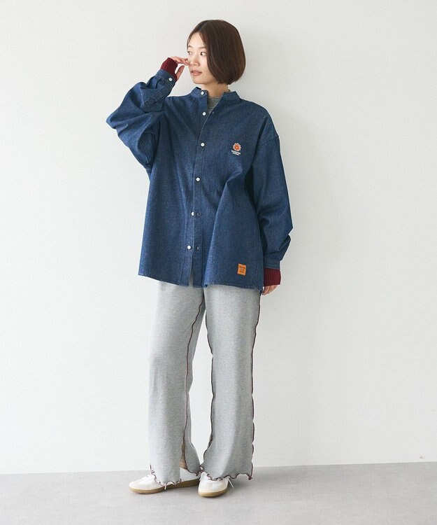 CRAFT STANDARD BOUTIQUE 配色メローパンツ Gray Mixture