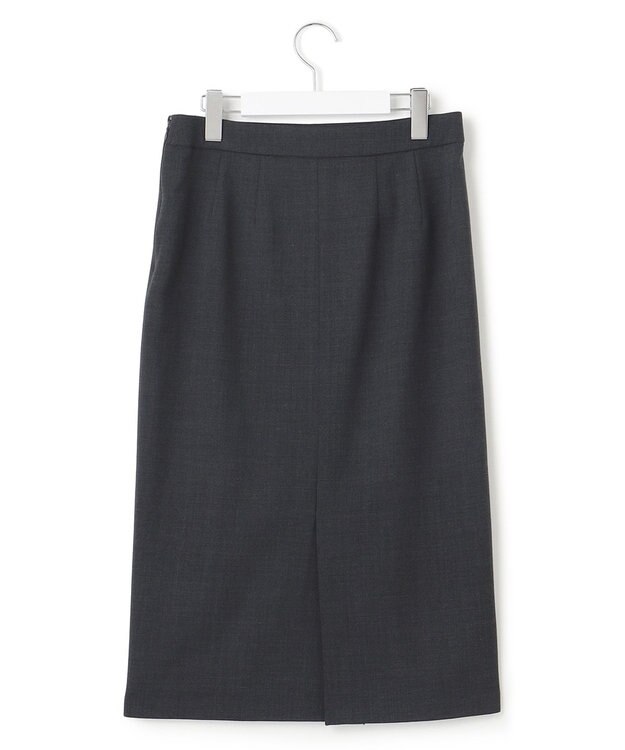 ICB 【UVカット・洗える】ウール2WAYストレッチ タイトスカート チャコール