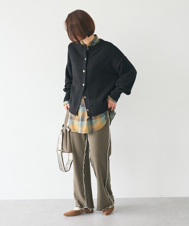 CRAFT STANDARD BOUTIQUE 配色メローパンツ Khaki