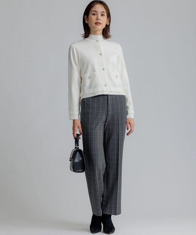 組曲 ビジューニット カーディガン アイボリー系