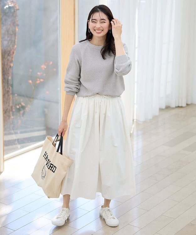 ANY L 【ウエストゴム】タックギャザーフレアスカート オフ