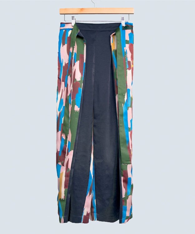 COQ 2WAY HALF LEAVES 前後2WAYパンツ ネイビー