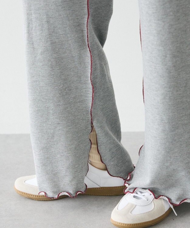 CRAFT STANDARD BOUTIQUE 配色メローパンツ Gray Mixture