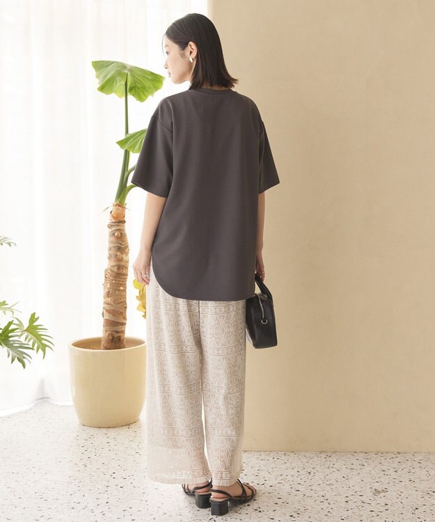 AMERICAN HOLIC ジョーゼットラウンドヘムトップス Charcoal Gray