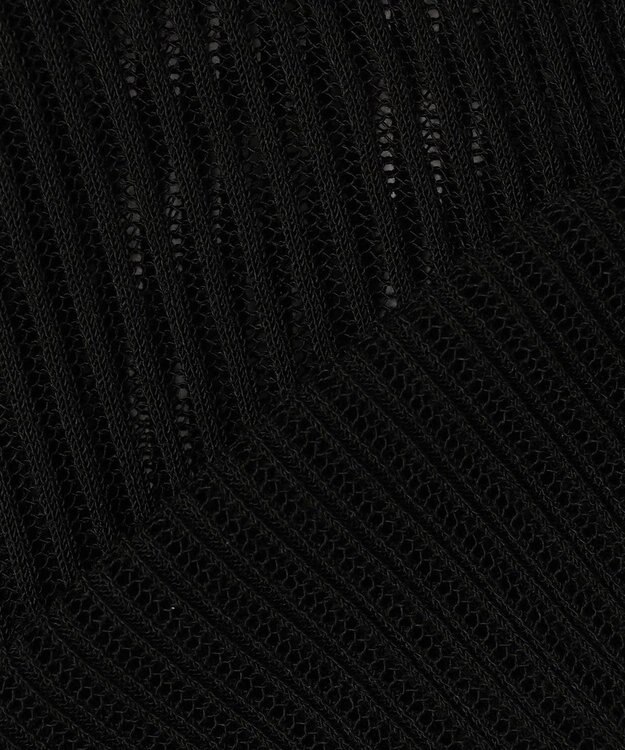 BEIGE， LEPIDO / 前後2WAY シアー編みニット Black