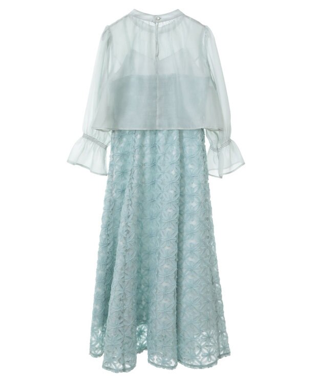 earth music&ecology SET2点シアーブラウス＋3Dレースワンピース ミント