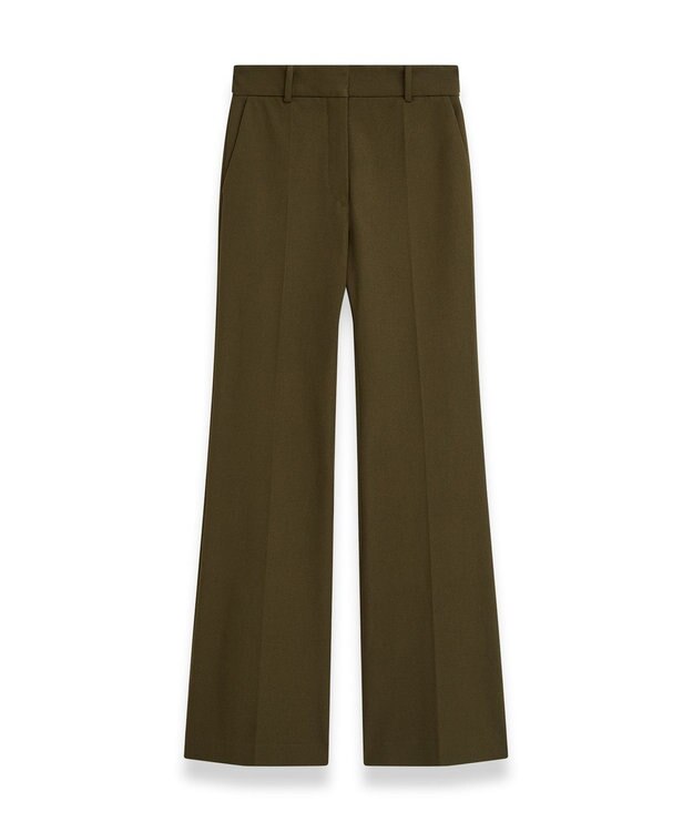 JOSEPH ギャバジンストレッチ　フィットフレアートラウザーズ Hass Avocado