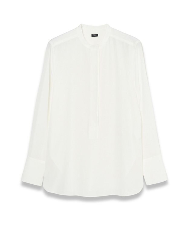 JOSEPH 【WEB&OUTLET限定・洗える】テックデシン　モロカンネックブラウス Ivory