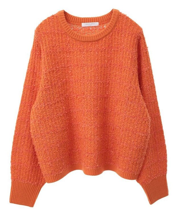 Green Parks テープヤーンニットプルオーバー Orange
