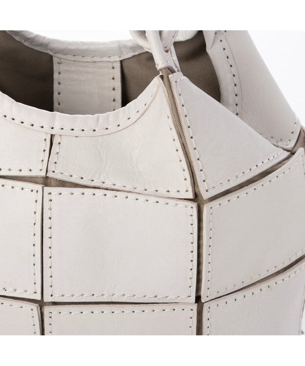 UNBILLION ピークスピーク PEAKS PEAK / 牛革パッチワーク2wayトートS アイボリー