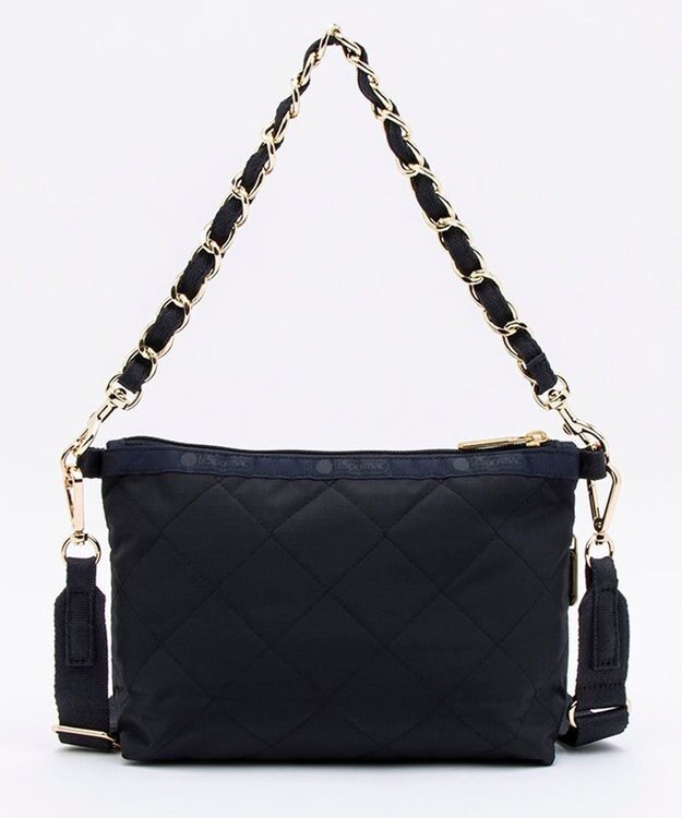 LeSportsac CHAIN COSMETIC CLUTCH/ディープシーブルーキルト ディープシーブルーキルト