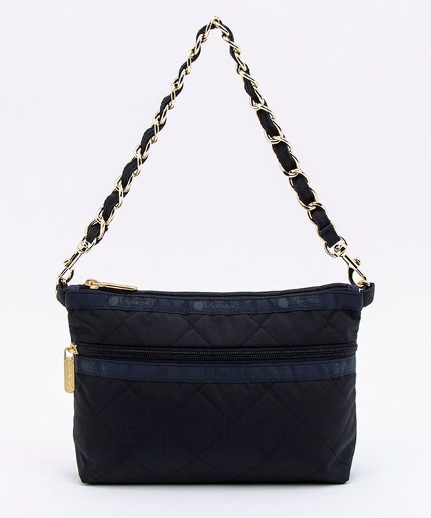 LeSportsac CHAIN COSMETIC CLUTCH/ディープシーブルーキルト ディープシーブルーキルト