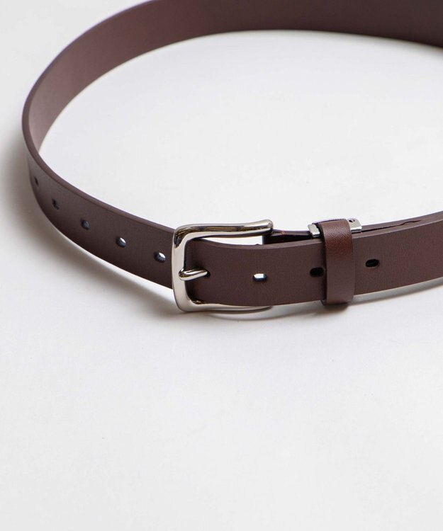 WEGO フェイクレザープレーンベルト ブラウン