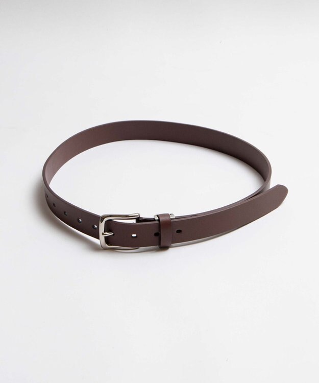 WEGO フェイクレザープレーンベルト ブラウン