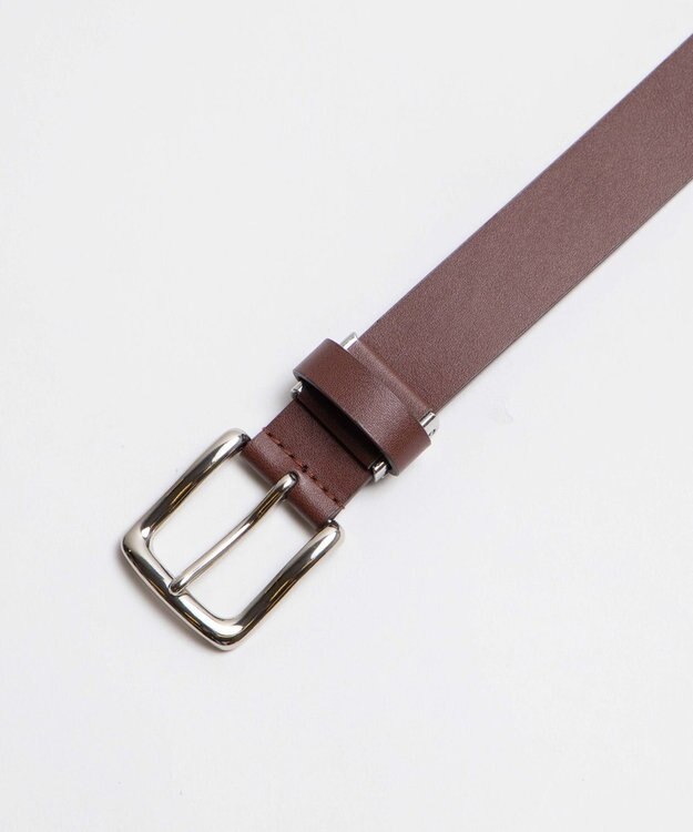 WEGO フェイクレザープレーンベルト ブラウン