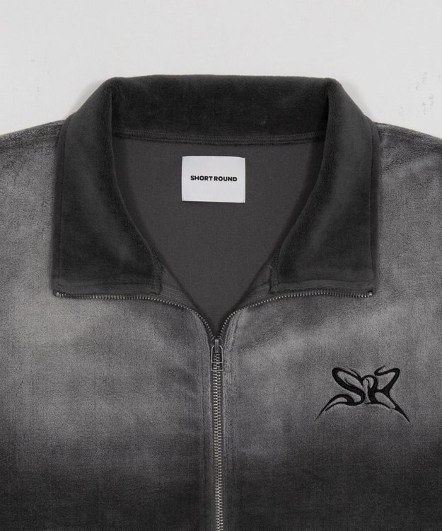 WEGO 【ユニセックス着用ITEM】ブリーチロゴベロアトラックジャケット グレー