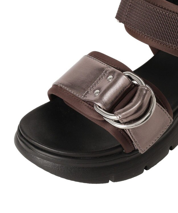 YECCA VECCA バックルスポーツサンダル Brown