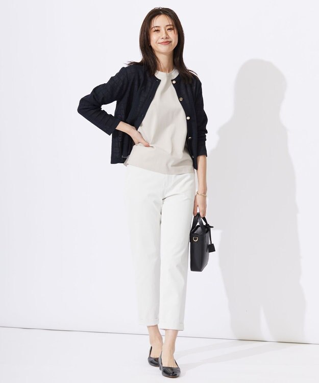 J.PRESS LADIES S ロゴ Tシャツ グレージュ系