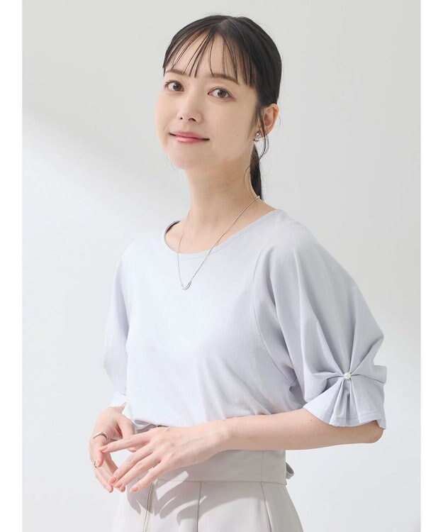 earth music&ecology タックスリーブプルオーバー Light Gray