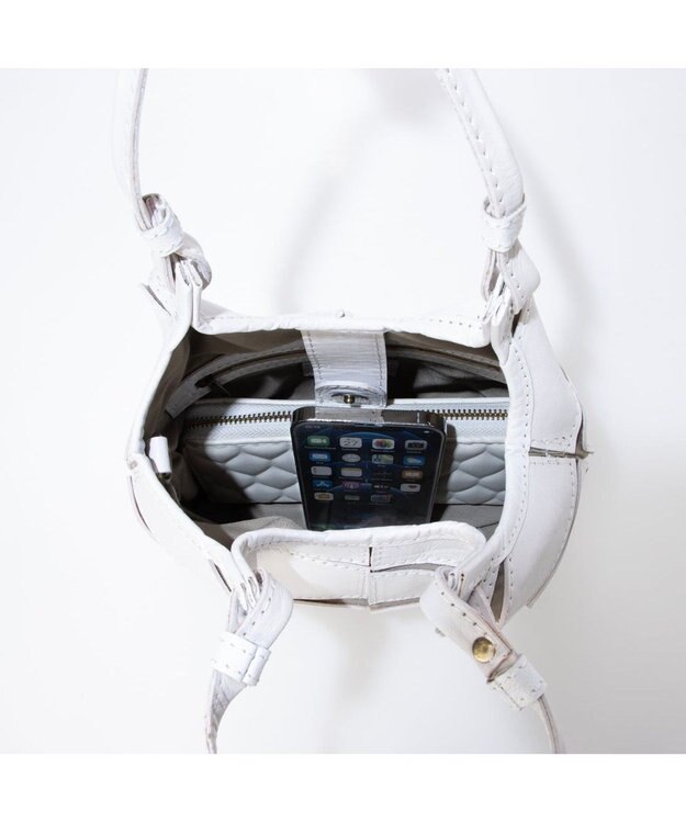 UNBILLION ピークスピーク PEAKS PEAK / 牛革パッチワーク2wayトートS アイボリー