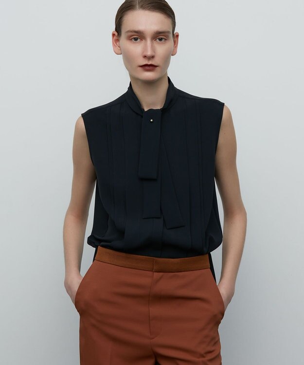 BEIGE， MARIGNY / ボウタイブラウス Navy