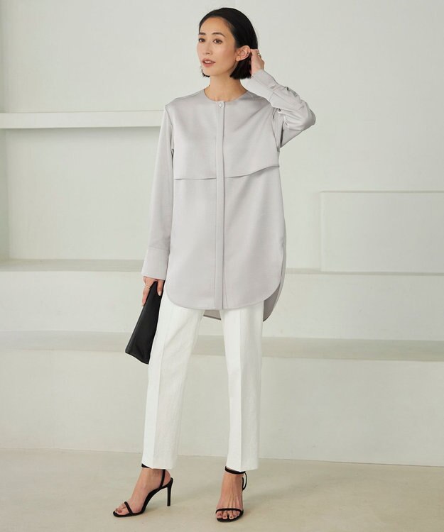 ICB L 【新色追加・UVカット・吸水速乾・接触冷感・洗える】シェルタリングドライオックス スティックパンツ オフホワイト系