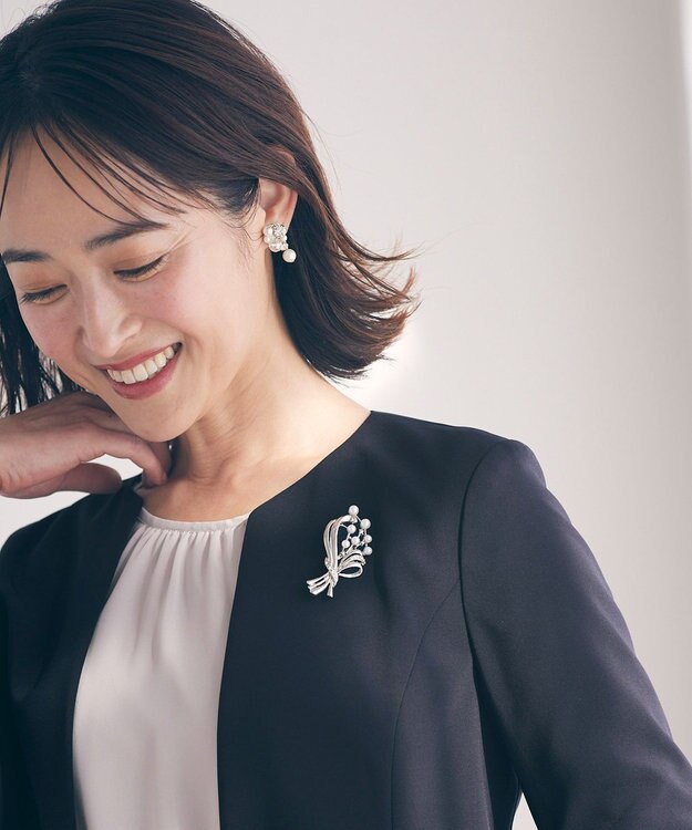 ANY SIS フラワーブーケ ブローチ シルバー