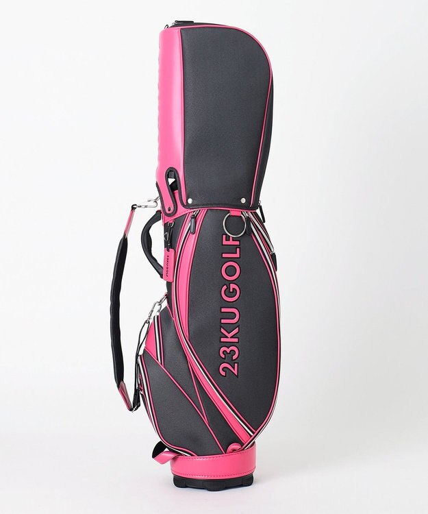 23区GOLF 【WOMEN】合皮×デニム調キャディバッグ 他と被らない 大人ピンクが初登場 ブラック系