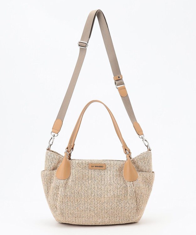 LA BAGAGERIE つまみハンドル　サマー2wayミニトートバッグ ベージュ