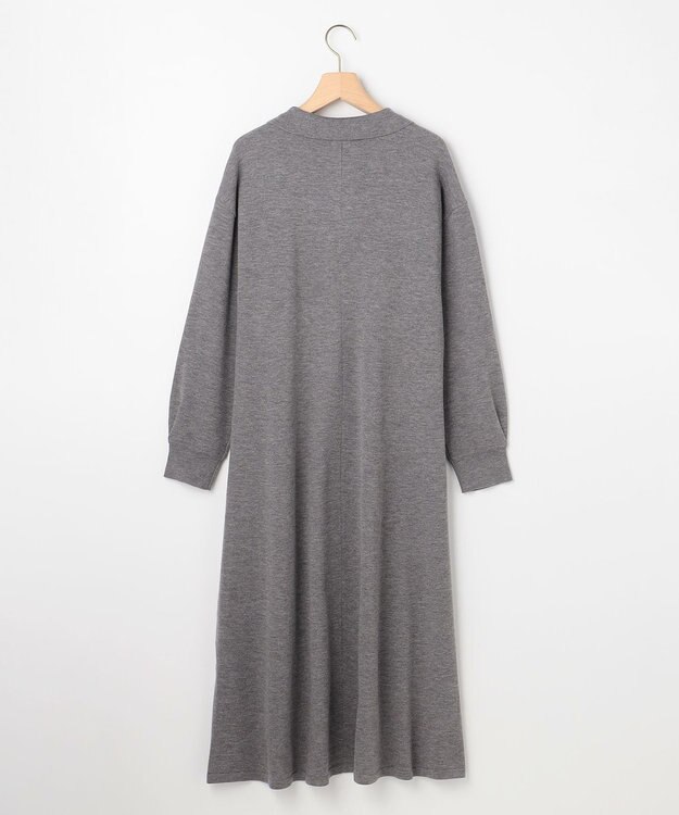 組曲 【加藤ローサさん着用】スキッパーニット ワンピース ライトグレー系