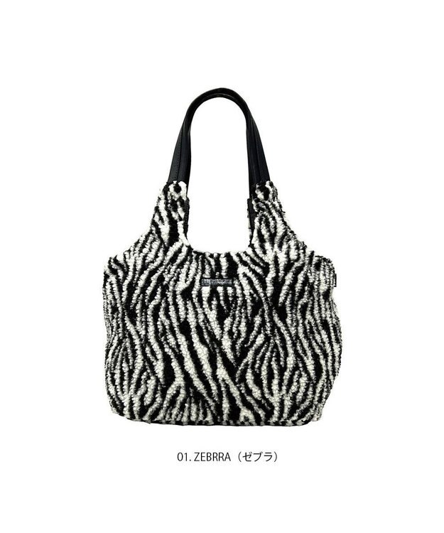 ROOTOTE 1335【肩掛け・A4サイズ収納】LT.デリ.ラウンド.ボア-A 01：ゼブラ