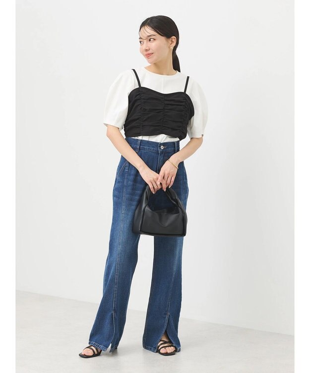 earth music&ecology キャミソールトップス Black