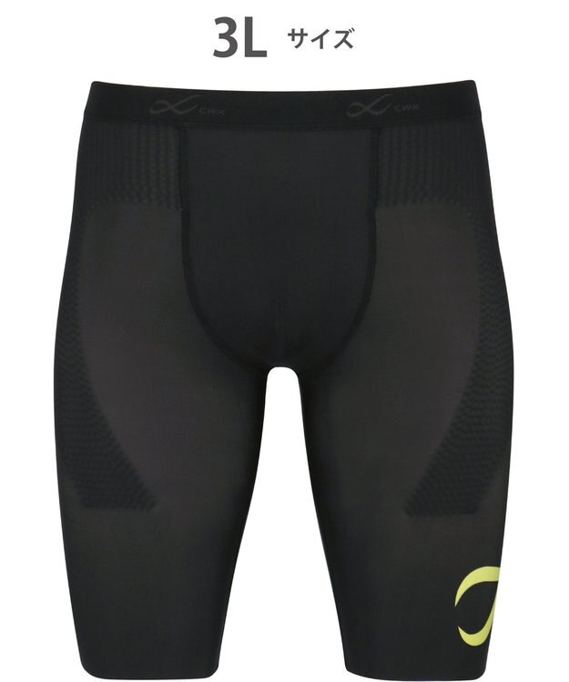 CW-X 【MEN】 CW-X 股関節サポート タイツ 【大谷翔平愛用モデル・撮影着用品番】 下半身の軸がブレにくい 骨盤サポート 球技 陸上 ハーフ ひざ上丈 5分丈 メンズ HOO505 /ワコール ブラックスペシャル