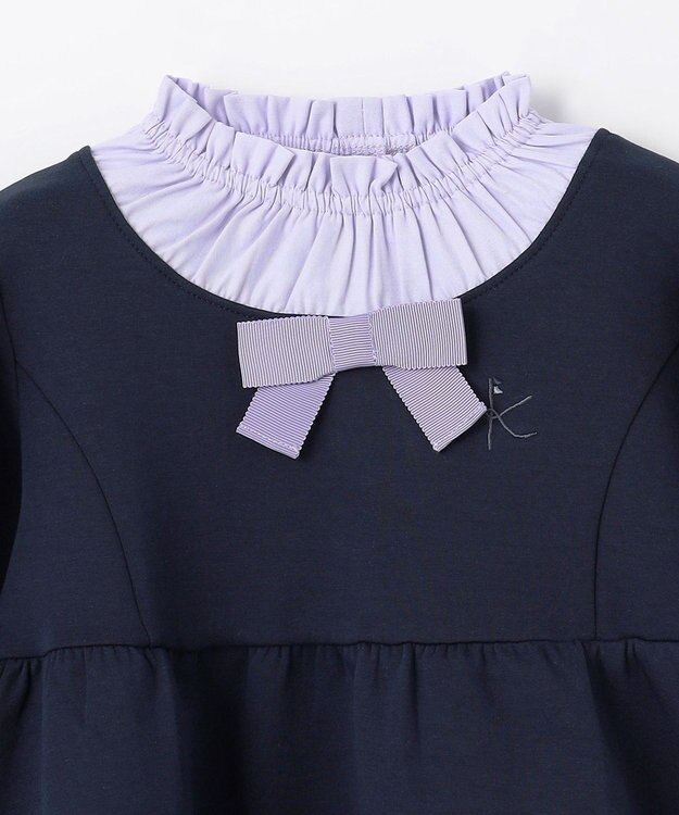 組曲 KIDS 【110-140㎝】ボウタイリボン トップス ネイビー系