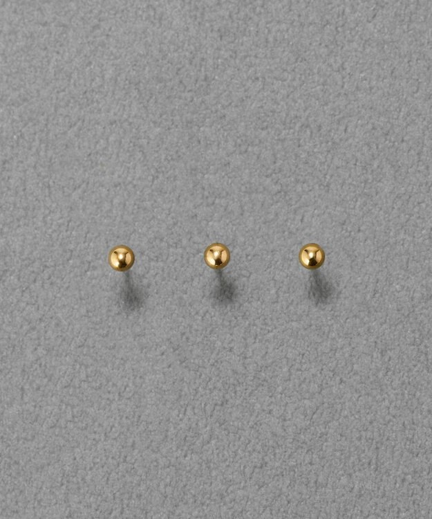 Phoebe 【金属アレルギー対応】3setメタルピアス　ゴールド/サージカルステンレス ゴールド
