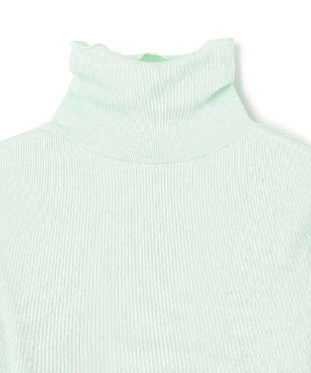 UNFILO 【暖かさ＆着心地の良さで大ヒット】コットンカシミヤ タートルネックカットソー [NEW]ミント