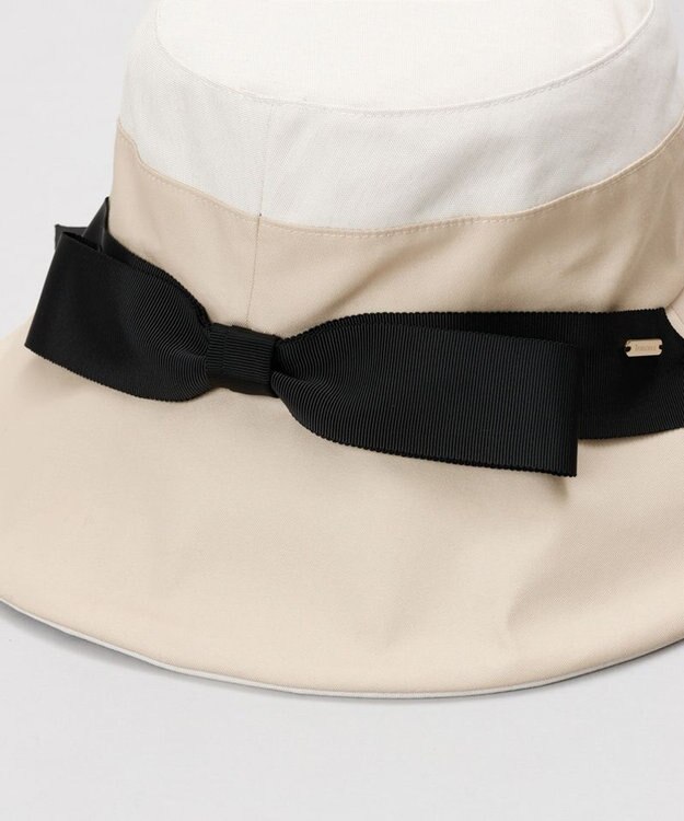 AURORA 【 Beaurance （ビューランス）】バイカラーリボンバケットハット ベージュ