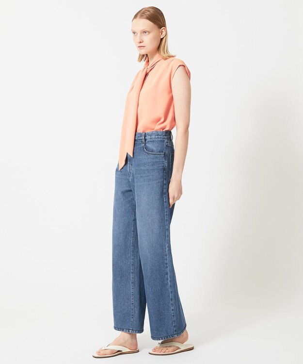 BEIGE， 【新色追加・S-size】MARCK / ワイドバギーパンツ Indigo