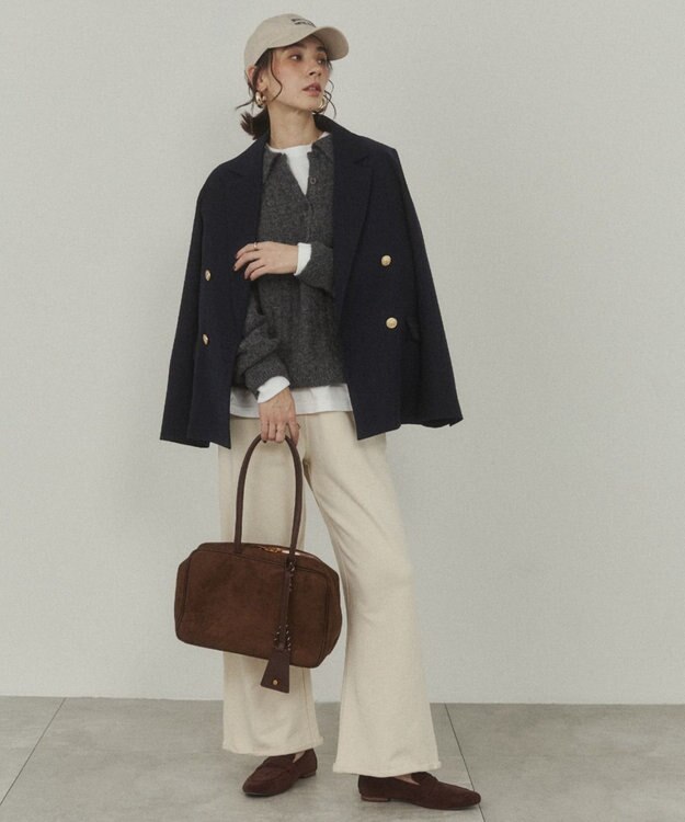 WEGO 【ANGIE VINTAGE/セットアップ対応】ワイドスウェットパンツ ベージュ