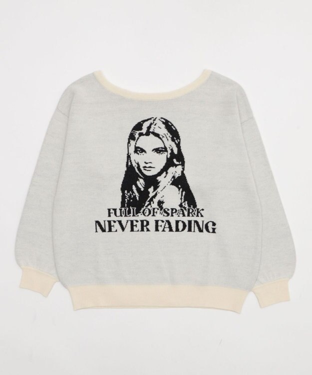 WEGO 【2025年秋冬新作】2WAYグラフィックワンショルBIGニット 柄3