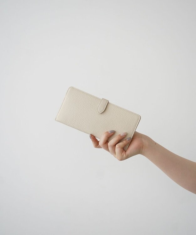 Atelier nuu 日本製 薄マチ本革 lim スマートロングウォレット  アイボリー