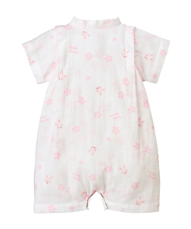 MIKI HOUSE HOT BISCUITS 【ミキハウス】【50-80cm】甚平オール ピンク