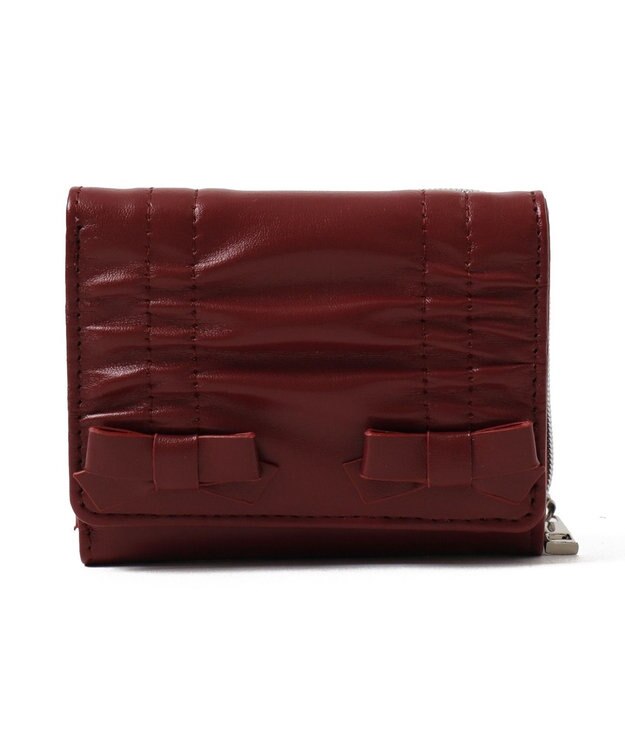 WEGO ギャザーリボンウォレット レッド