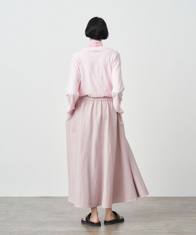 ATON LIGHT HEMP | イージーフレアスカート PINK