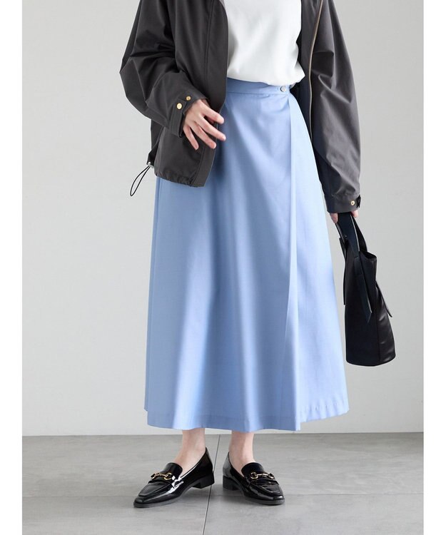 Te chichi アシメタックフレアスカート サックスブルー