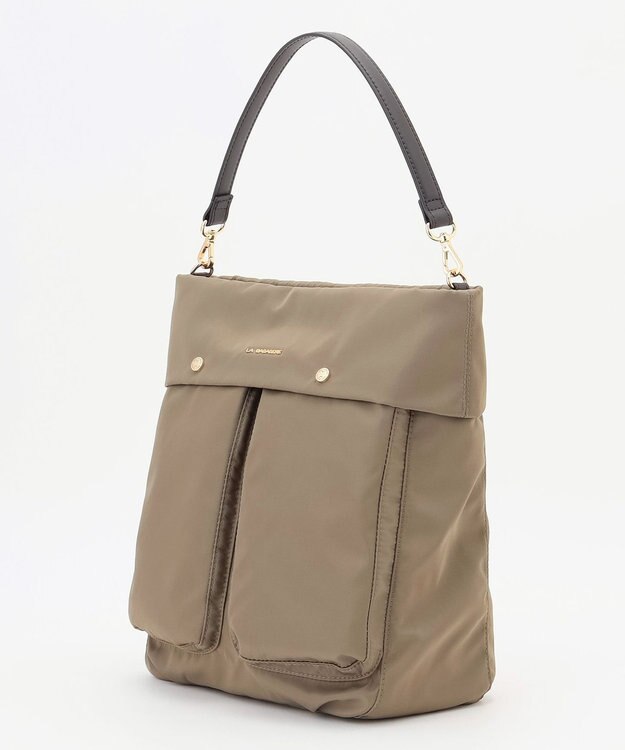LA BAGAGERIE ダブルフロントポケット2WAYビッグショルダー グレージュ