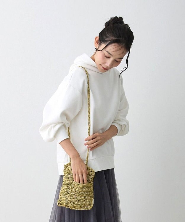 ROOTOTE 1090【手編みカゴバッグ風】SC.ベビールー.クロッシュメタリック-A 01：ゴールド